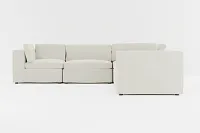 Destin Elite Ivory Fabric 5-piece Modular Sectional