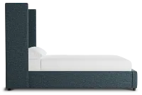 Captiva Elevation Dark Blue 60" Upholstered Shelter Bed