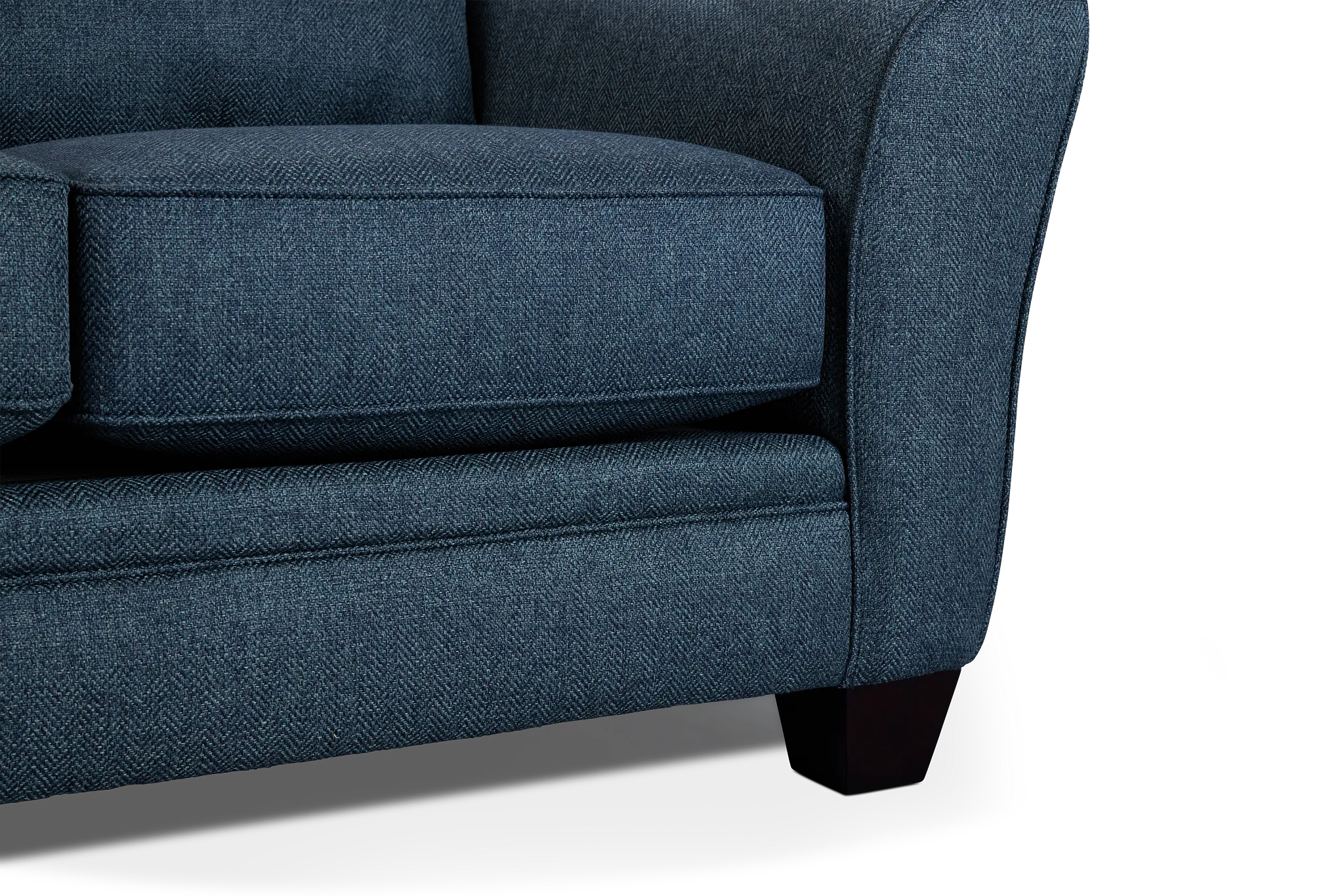 Avery Dark Blue Fabric Loveseat
