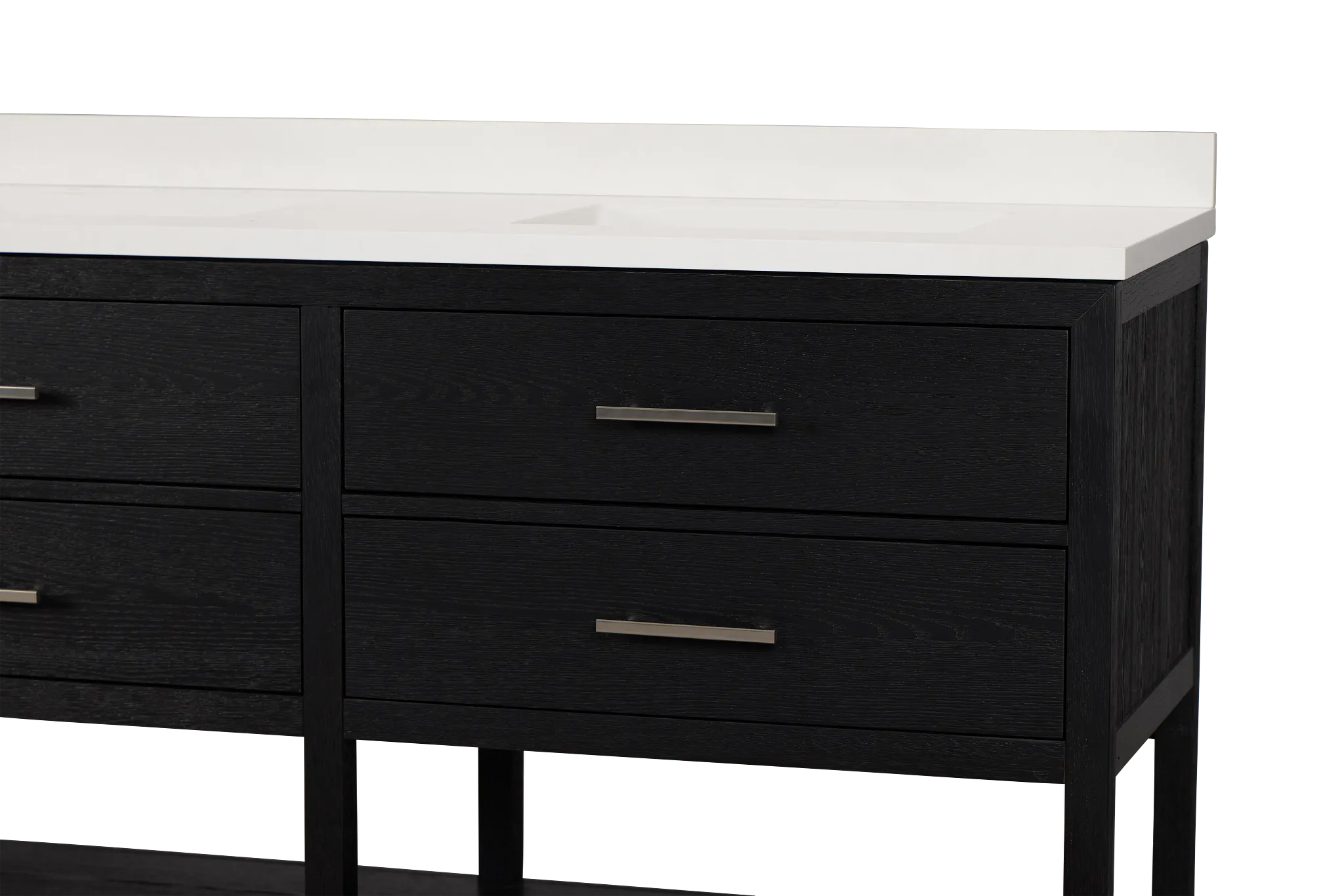 Alden Black 60" Double Bathroom Vanity