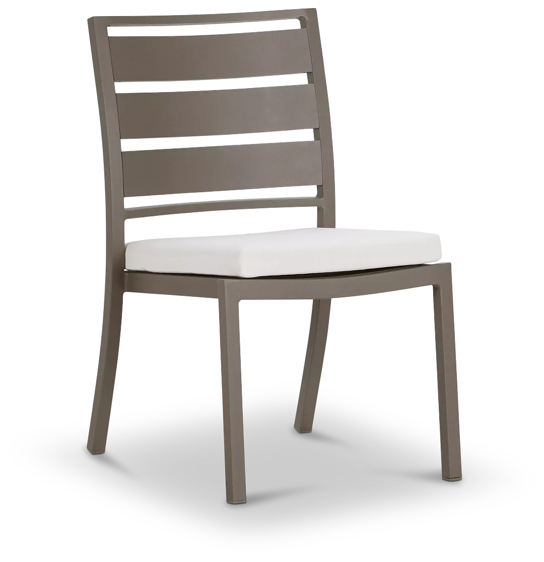 Raleigh Gray Aluminum Side Chair