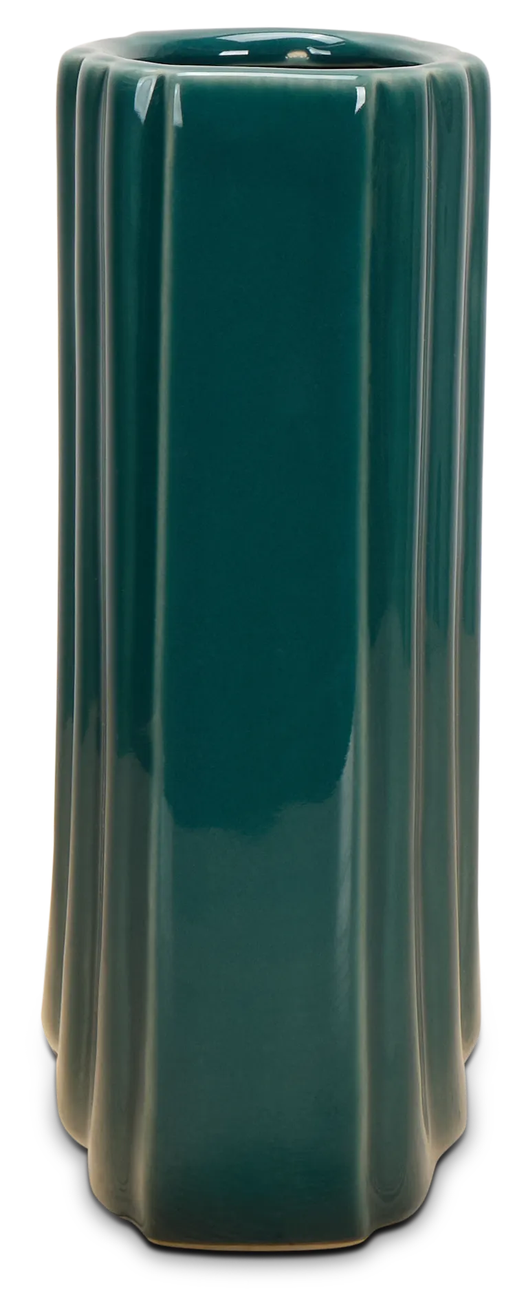 Oxnard Dark Green Ceramic Vase
