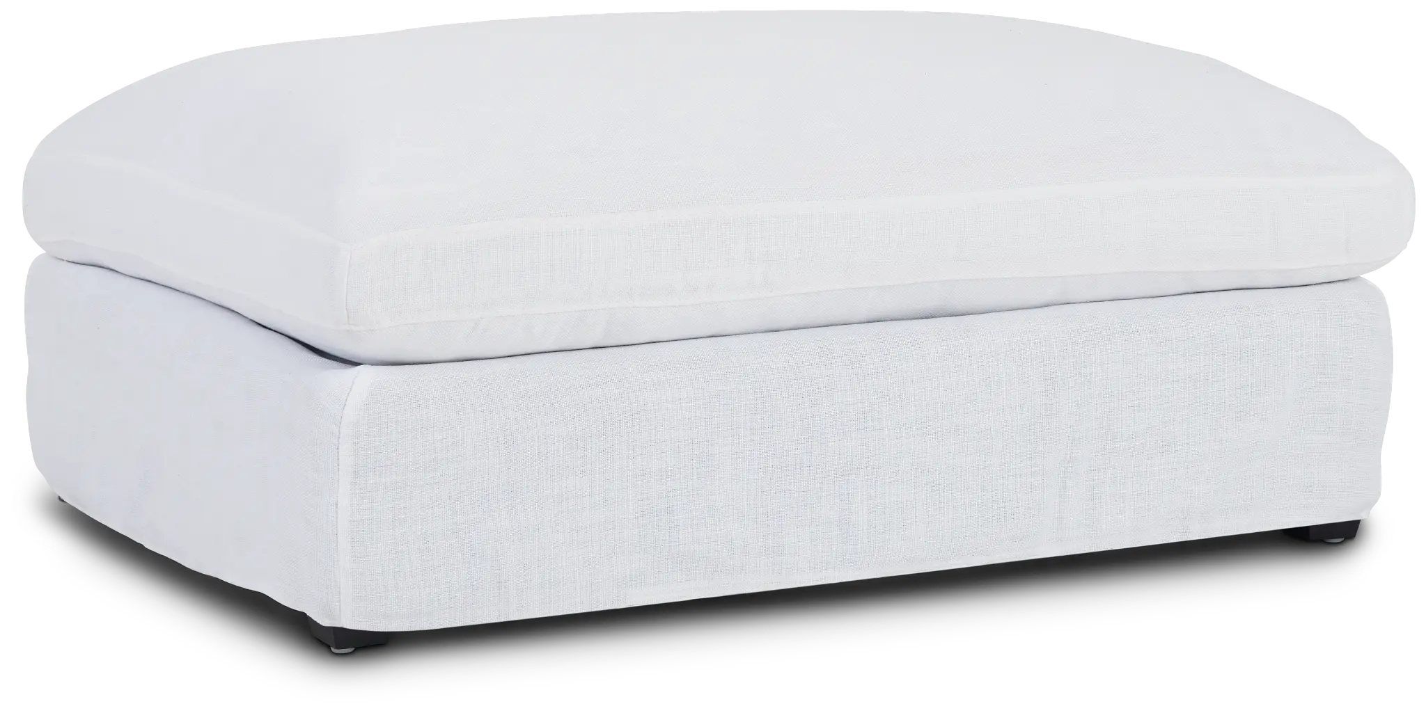 Willow White Fabric Ottoman Willow White Fabric Ottoman