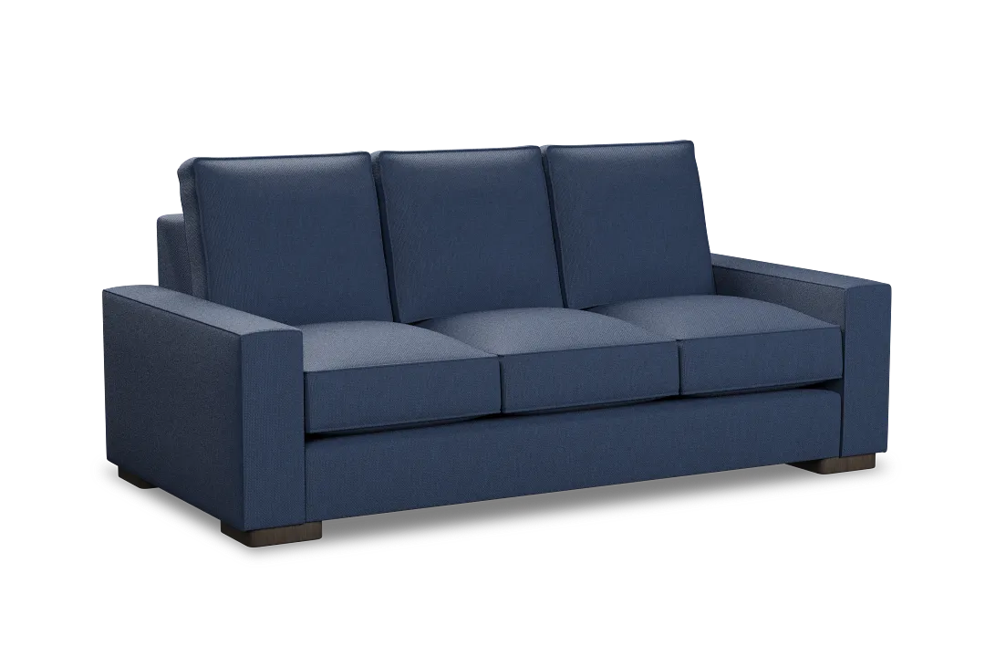 Edgewater Revenue Dark Blue 84" Sofa W/ 3 Cushions