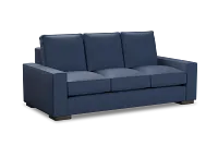 Edgewater Revenue Dark Blue 84" Sofa W/ 3 Cushions