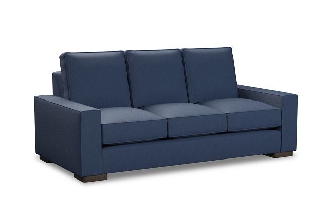 Edgewater Revenue Dark Blue 84" Sofa W/ 3 Cushions