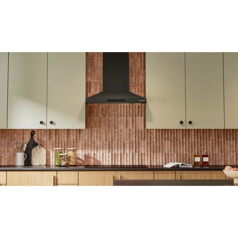 Kitchenaid 730 Series Black 30" Wall Mount Canopy Hood