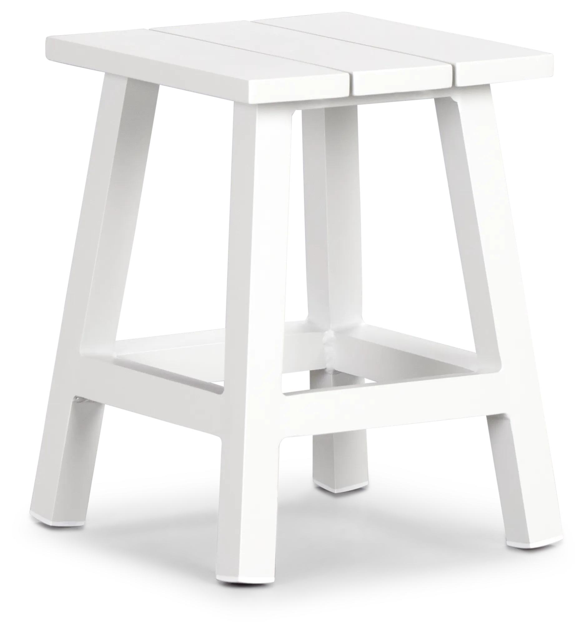 Barbados White Square Accent Table