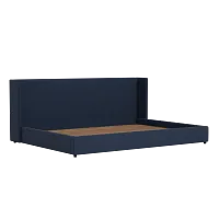 Captiva Joya Dark Blue 48" Upholstered Shelter Bed