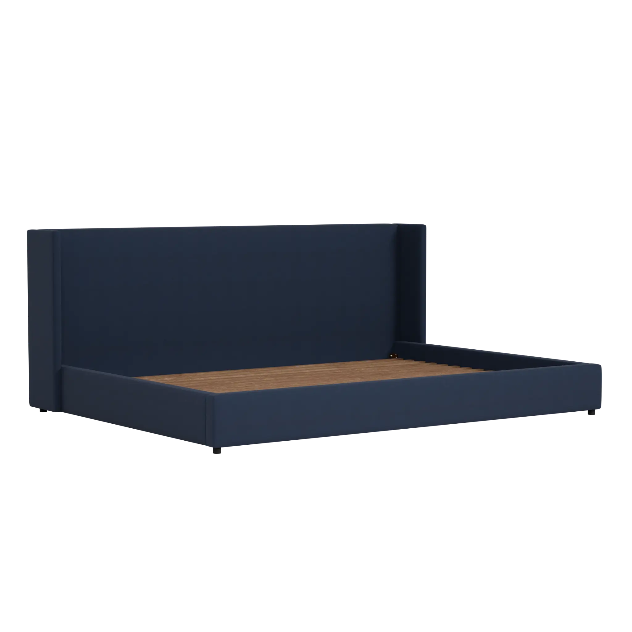 Captiva Joya Dark Blue 48" Upholstered Shelter Bed Captiva Joya Dark Blue 48" Upholstered Shelter Bed