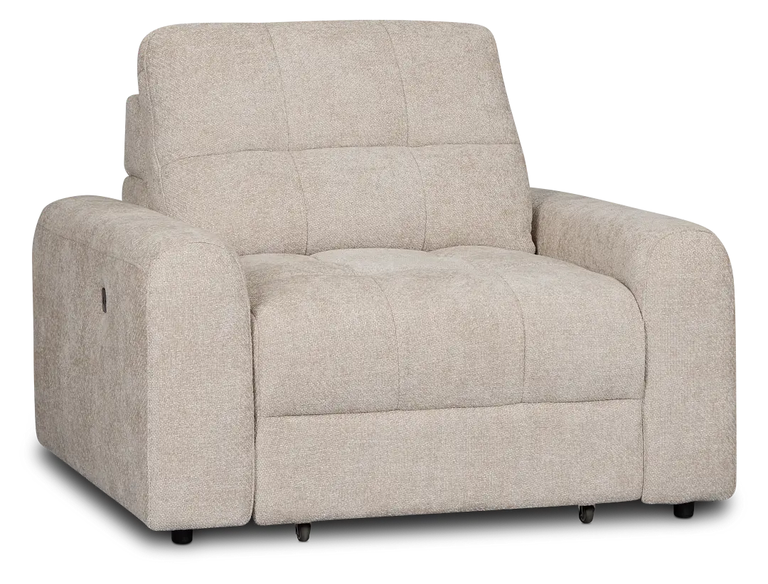 Hendrix Light Taupe Fabric Power Reclining Chaise Hendrix Light Taupe Fabric Power Reclining Chaise