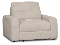 Hendrix Light Taupe Fabric Power Reclining Chaise