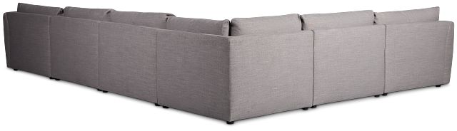 Serena Gray Fabric 6-piece Modular Sectional