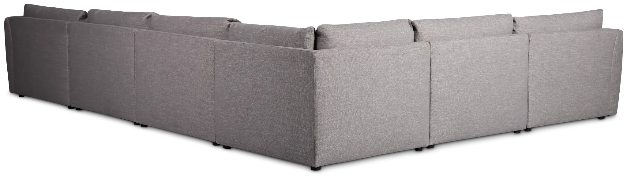 Serena Gray Fabric 6-piece Modular Sectional