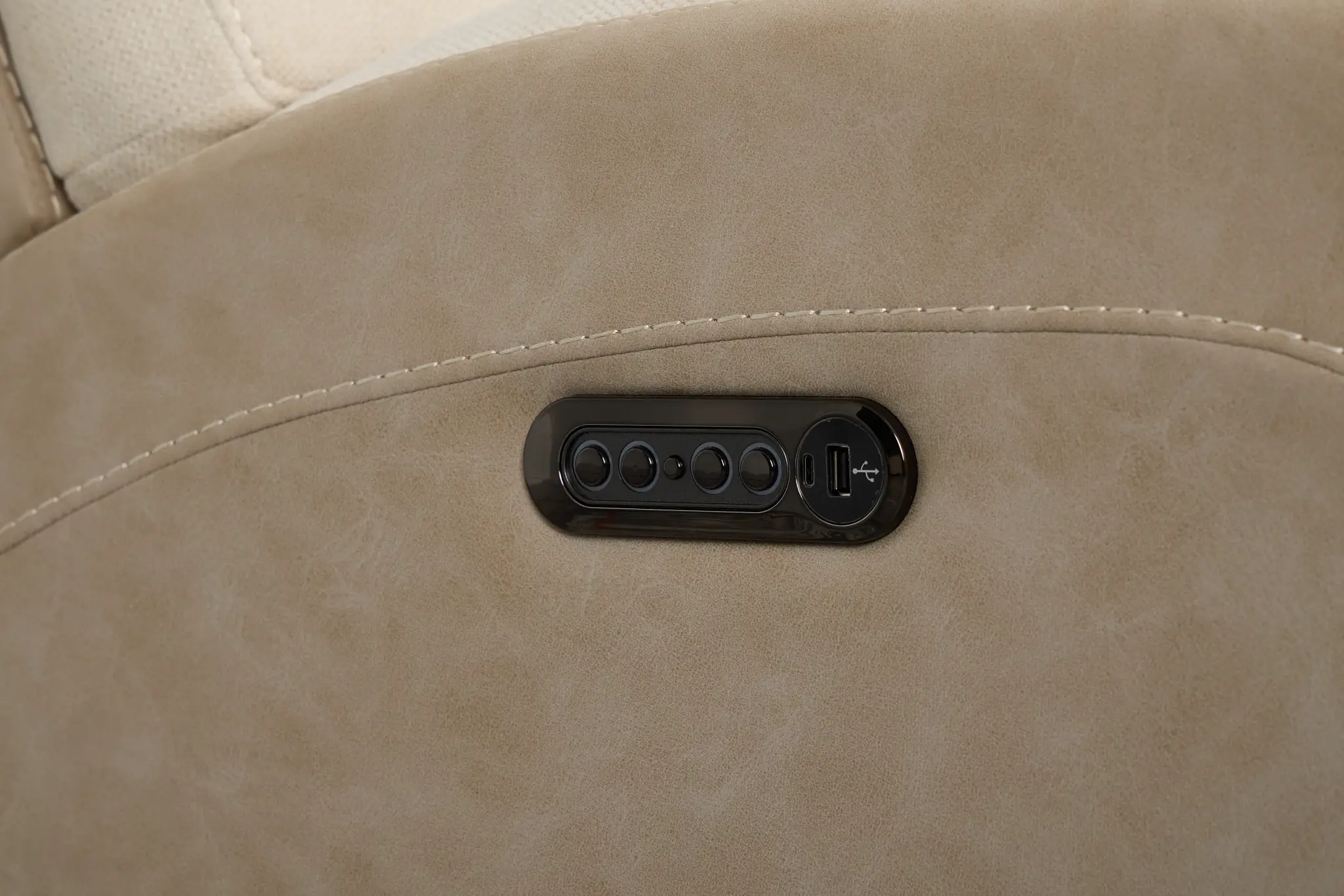 Travis Light Beige Fabric Power Recliner Travis Light Beige Fabric Power Recliner