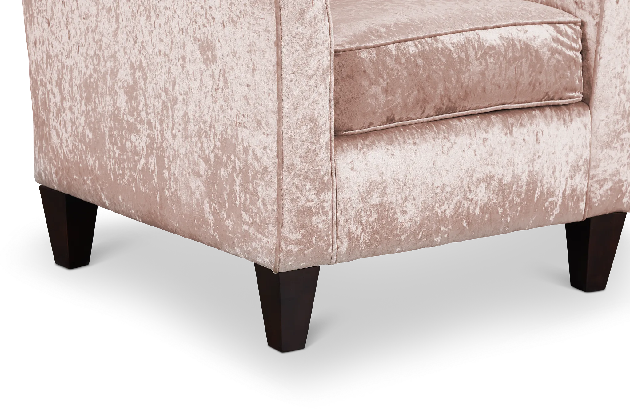 Ethereal Light Pink Velvet Accent Chair