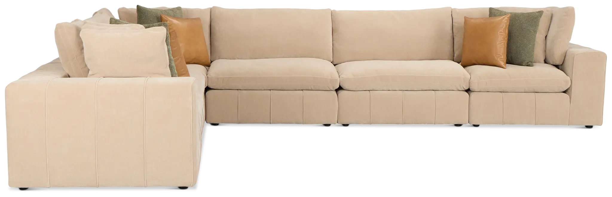 Cruz Light Beige Fabric 6-piece Modular Sectional Cruz Light Beige Fabric 6-piece Modular Sectional
