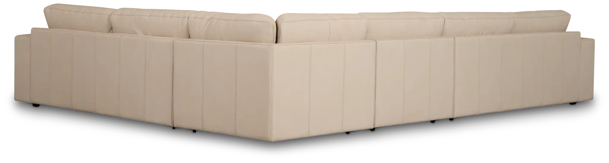 Kellan Ivory Leather Medium Two-arm Sectional Kellan Ivory Leather Medium Two-arm Sectional