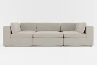Destin Elevation Khaki Fabric 6-piece Pit Sectional