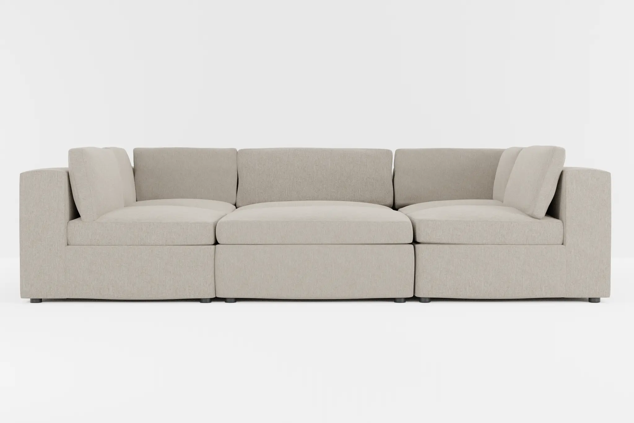 Destin Elevation Khaki Fabric 6-piece Pit Sectional Destin Elevation Khaki Fabric 6-piece Pit Sectional