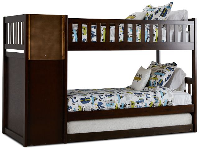 Bailey Dark Tone Trundle Bunk Bed