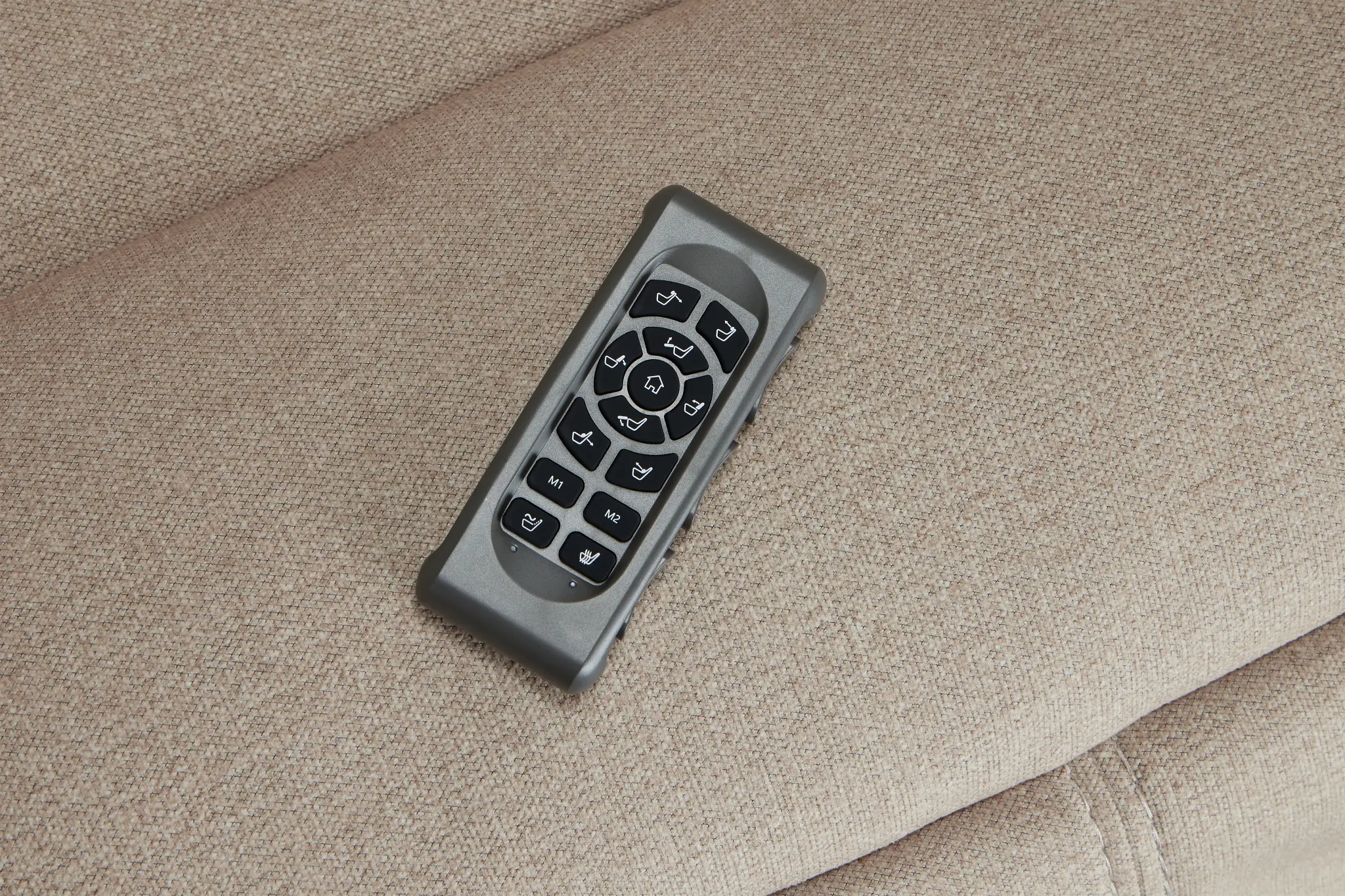 Preston Khaki Fabric Power Recliner With Heat And Massage Preston Khaki Fabric Power Recliner With Heat And Massage