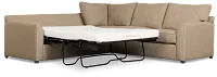 Tate Brown Fabric Medium 2-arm Left Cooling Memory Foam Sleeper Sect