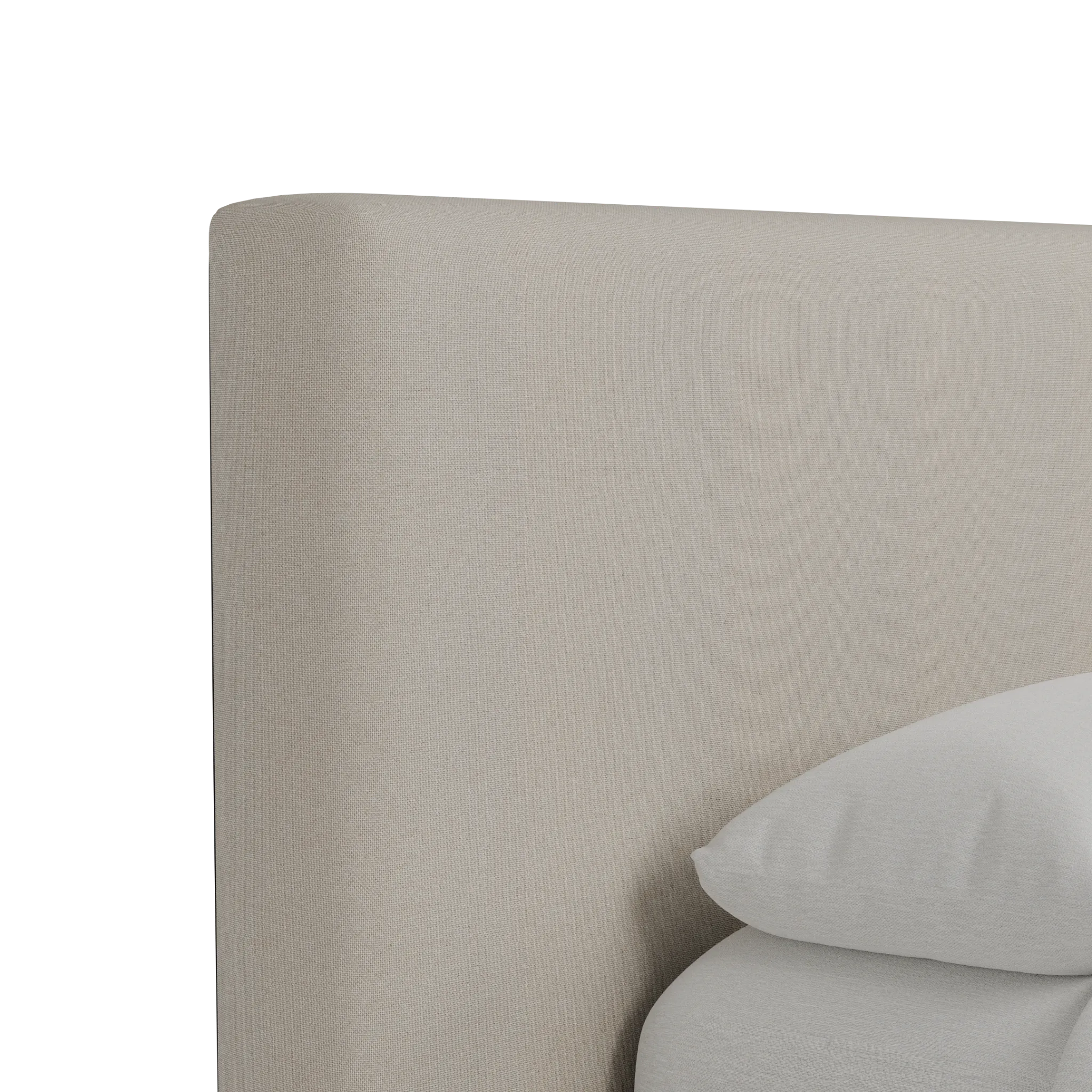 Grayton Suave Beige 44" Upholstered Platform Bed