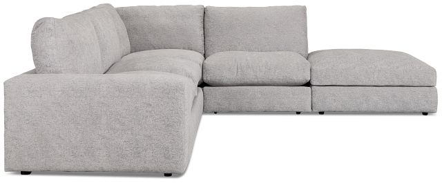 Calista Pewter Fabric Large Right Bumper Sectional