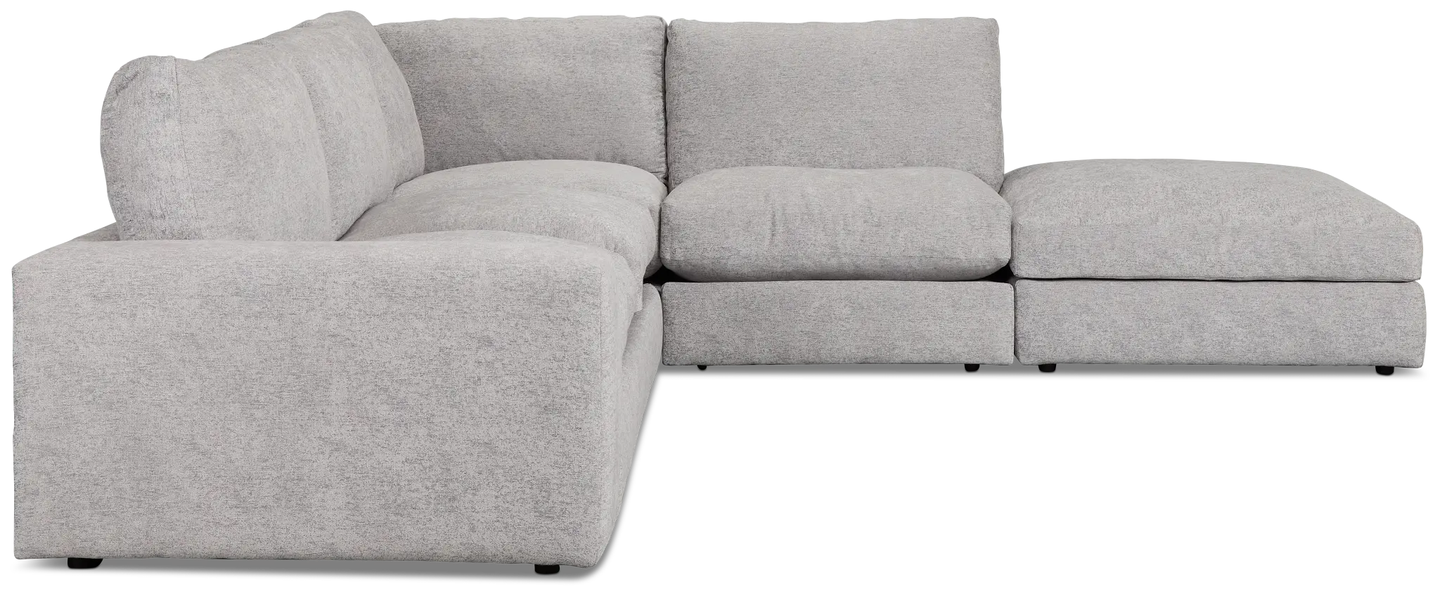 Calista Pewter Fabric Large Right Bumper Sectional Calista Pewter Fabric Large Right Bumper Sectional