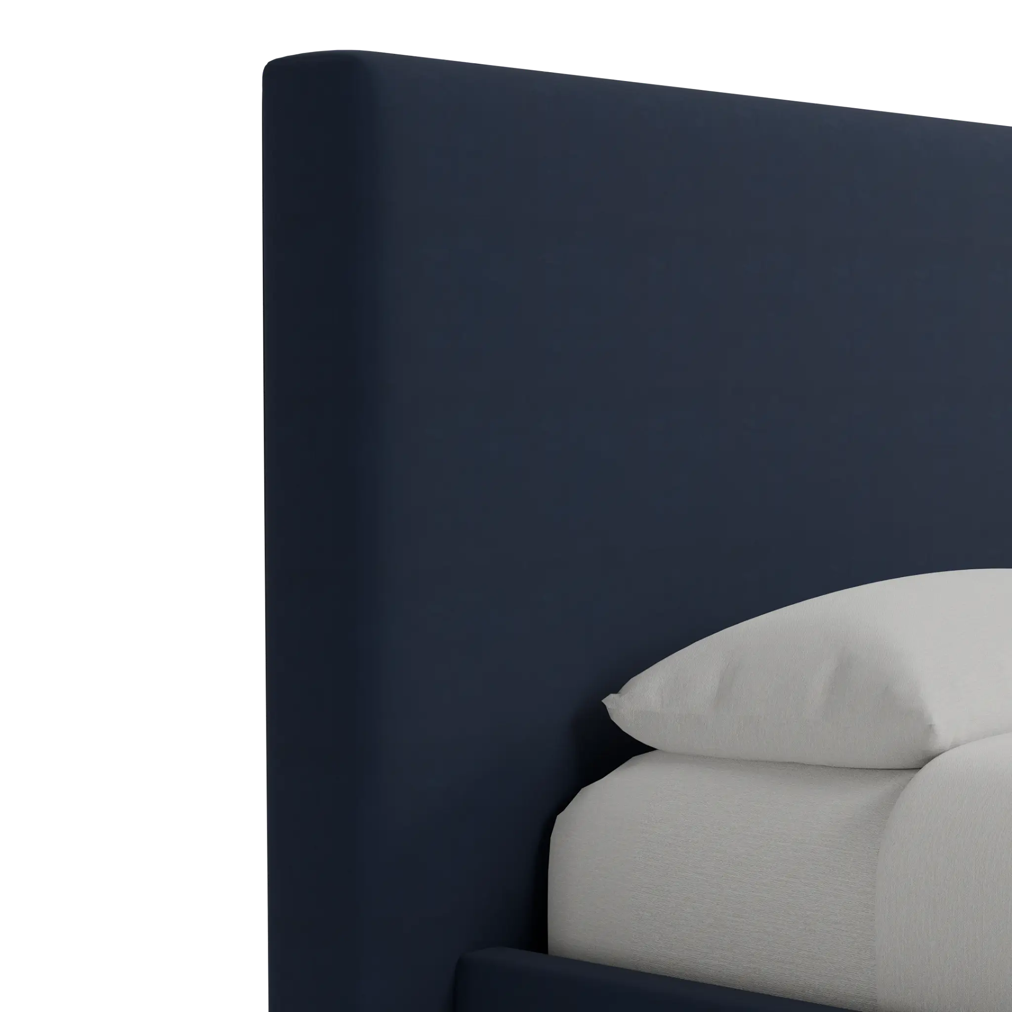 Grayton Joya Dark Blue 54" Upholstered Platform Bed Grayton Joya Dark Blue 54" Upholstered Platform Bed