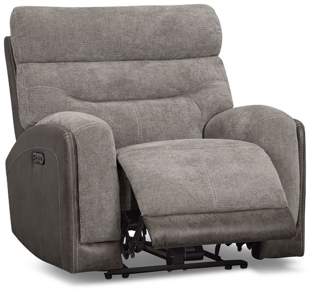 Travis Gray Fabric Power Recliner