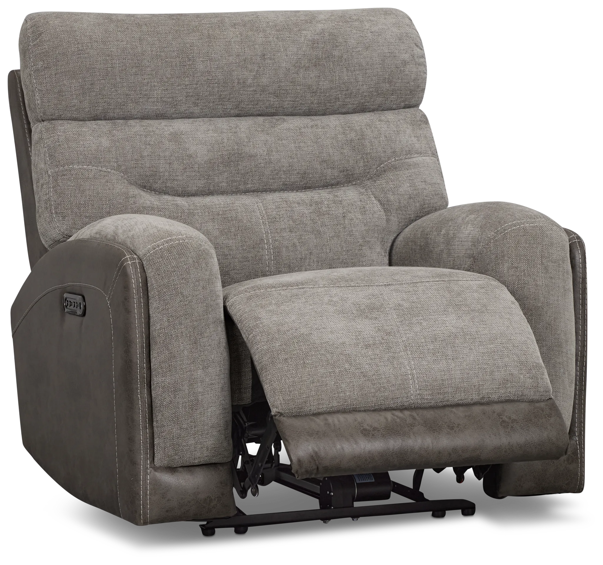 Travis Gray Fabric Power Recliner