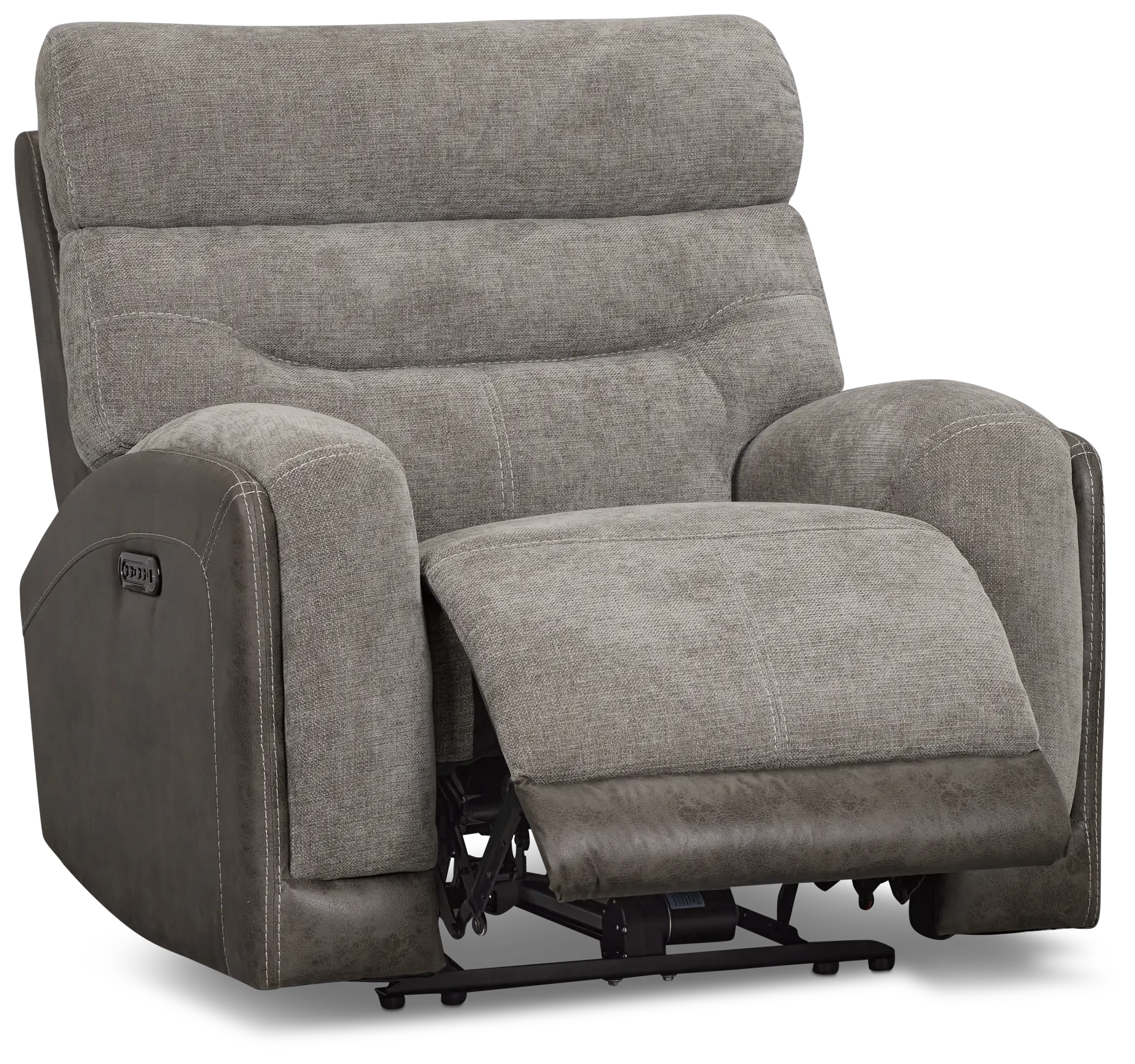 Travis Gray Fabric Power Recliner Travis Gray Fabric Power Recliner