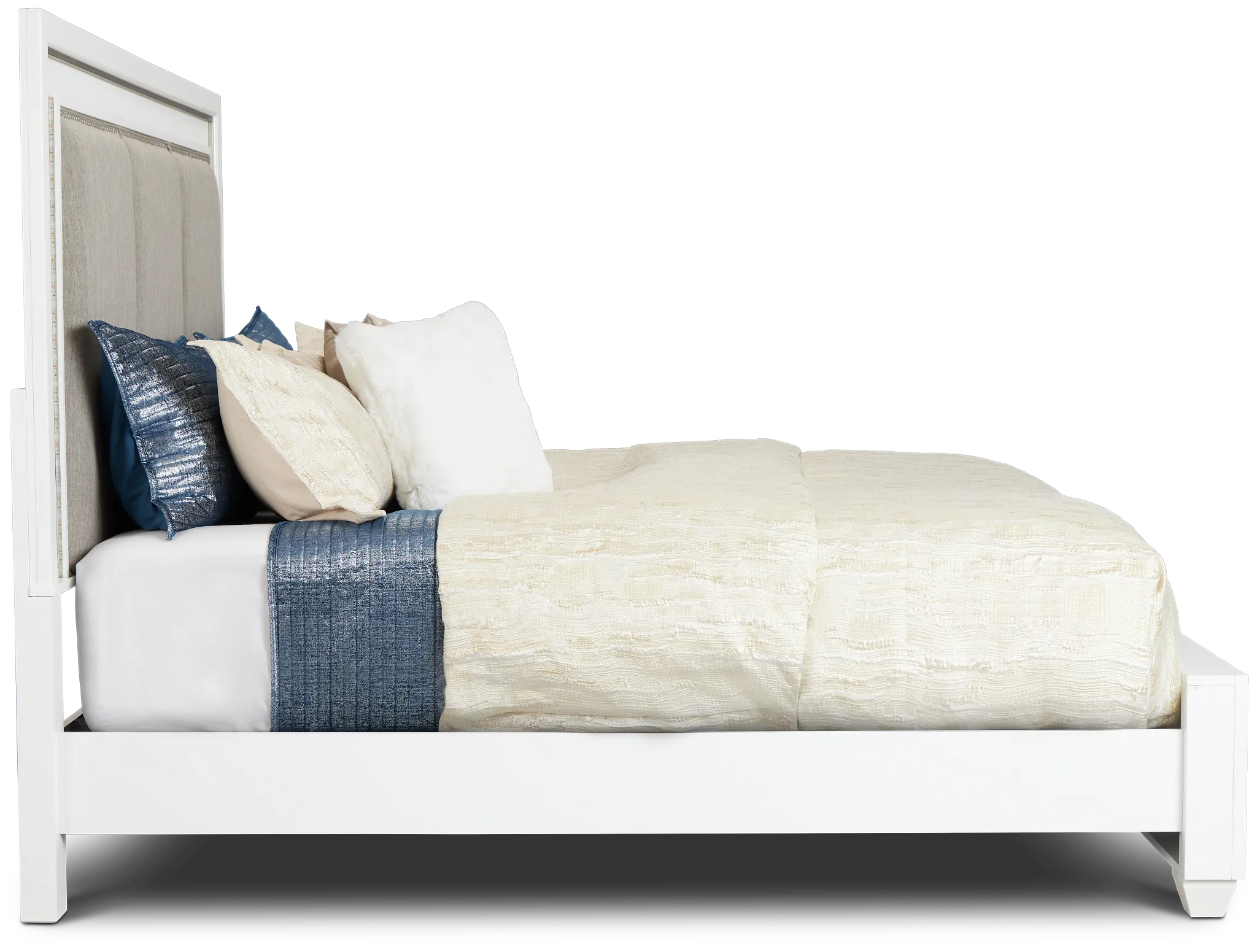 Manhattan White Platform Bed