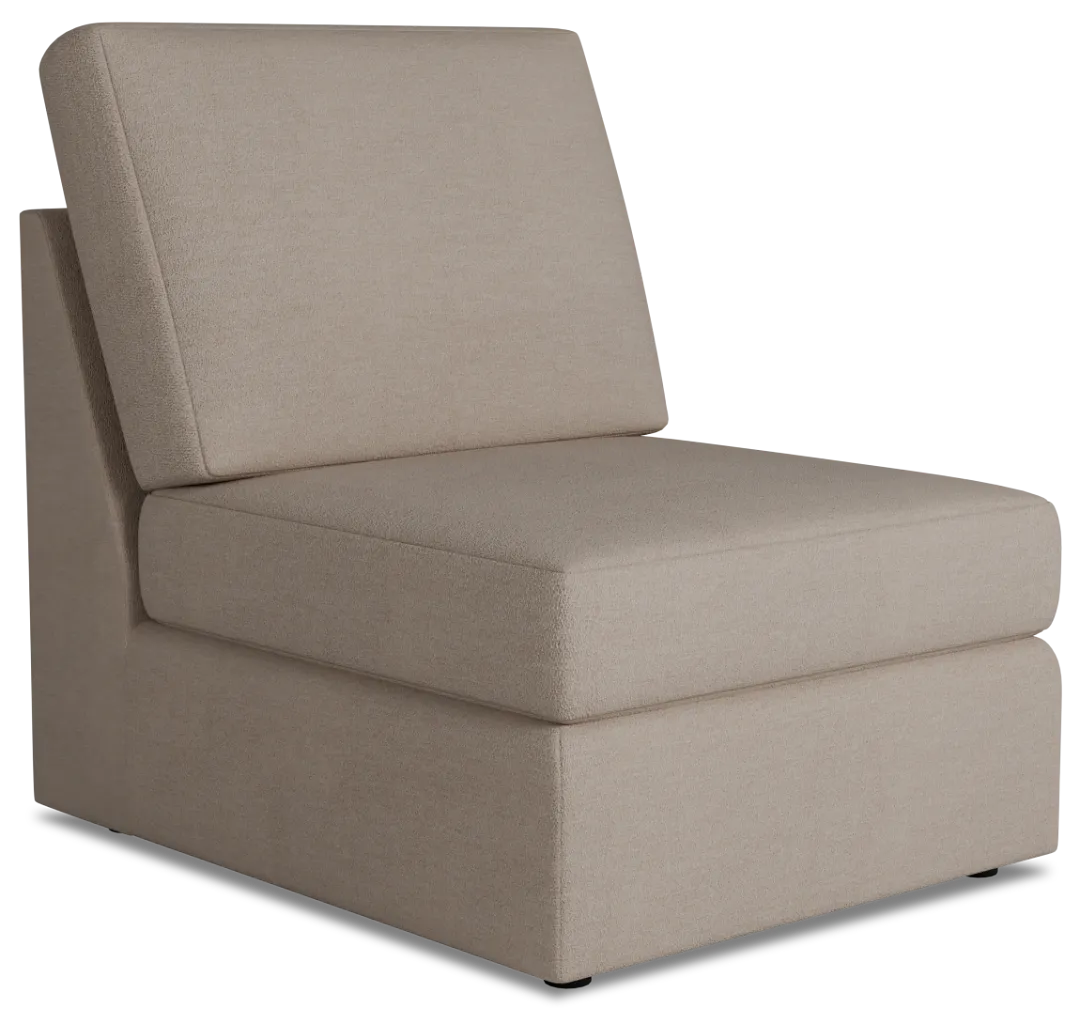 Citymod Beige Fabric Armless Chair