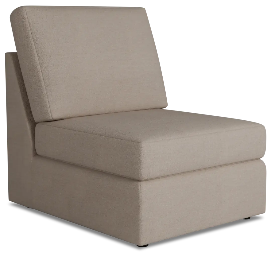 Citymod Beige Fabric Armless Chair Citymod Beige Fabric Armless Chair