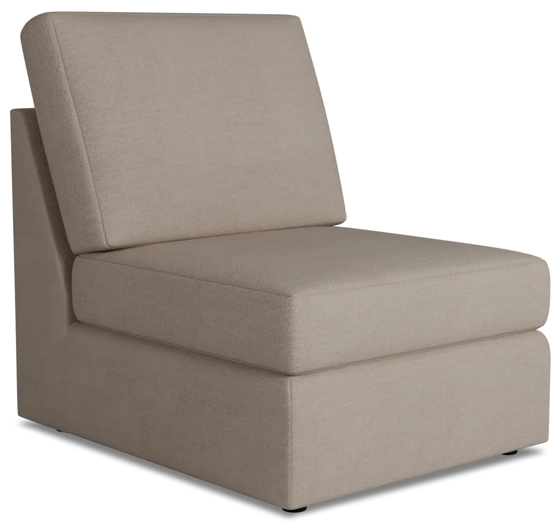 Citymod Beige Fabric Armless Chair