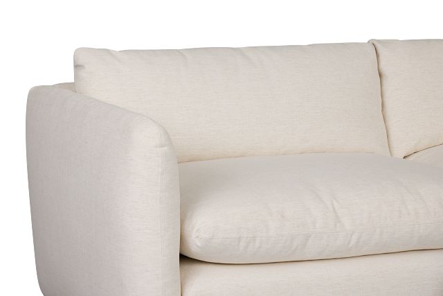 Serena White Fabric 3-piece Modular Sofa