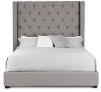 Lacey Gray Uph Platform Bed