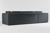 Destin Joya Gray Velvet 3-piece Modular Sofa