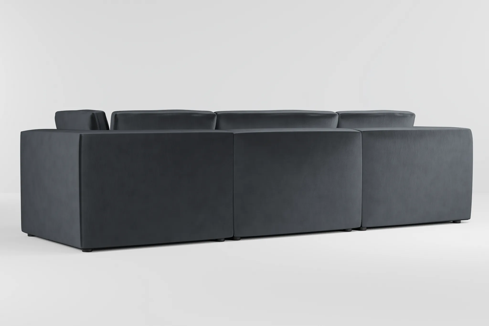 Destin Joya Gray Velvet 3-piece Modular Sofa