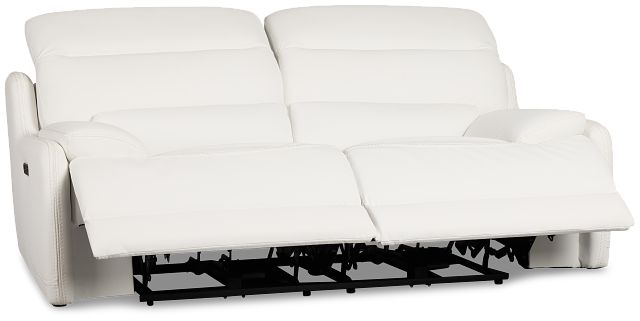Jett White Micro Power Reclining Loveseat