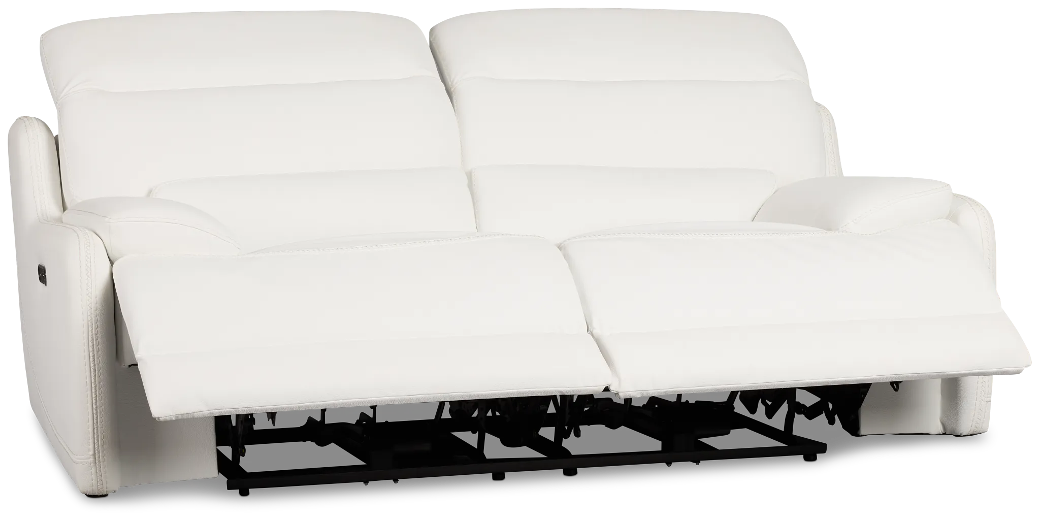 Jett White Micro Power Reclining Loveseat