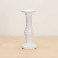 Eme White Stripe Candle Holder