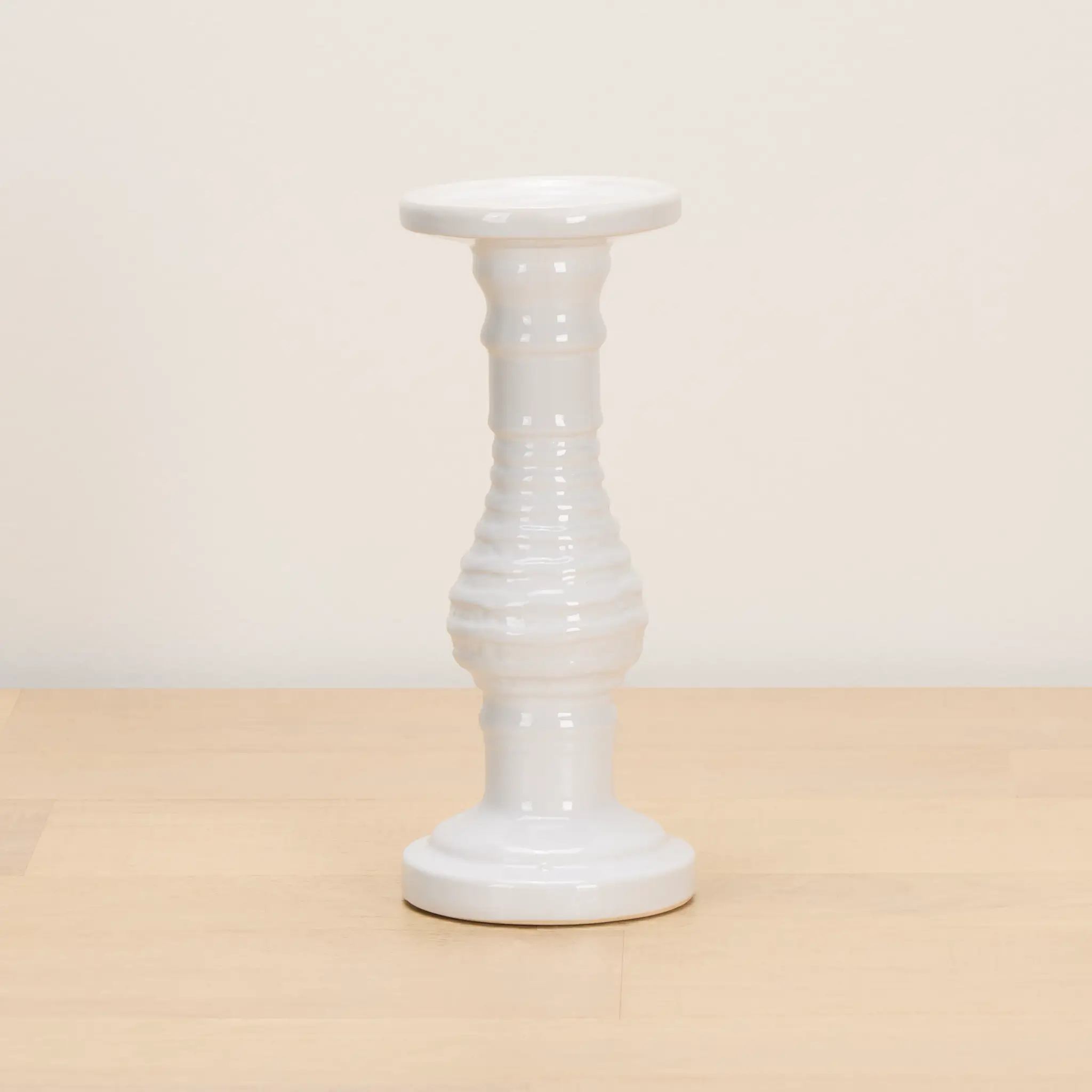 Eme White Stripe Candle Holder Eme White Stripe Candle Holder