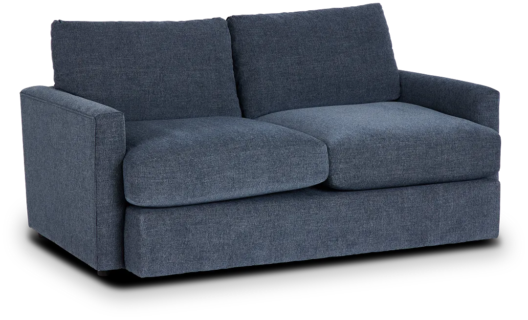 Noah Blue Fabric Loveseat