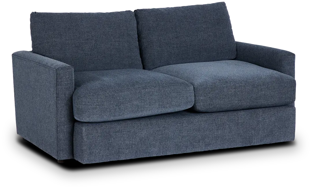 Noah Blue Fabric Loveseat Noah Blue Fabric Loveseat