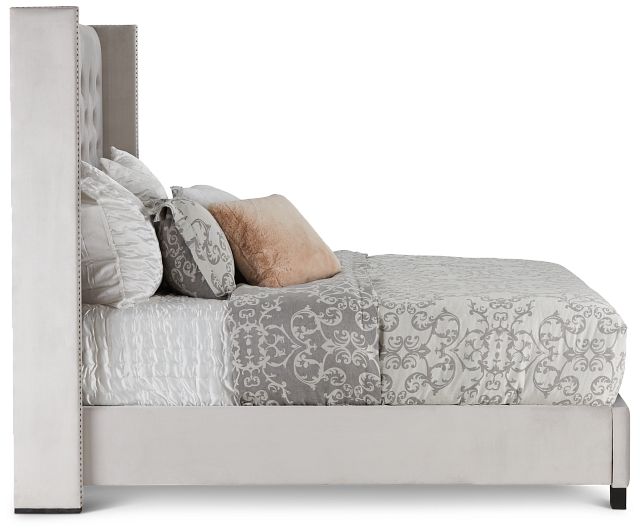 Sloane Light Gray Uph Complete Bed (2)