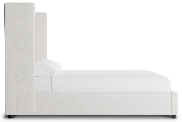 Captiva Linen Light Beige 60" Upholstered Shelter Bed